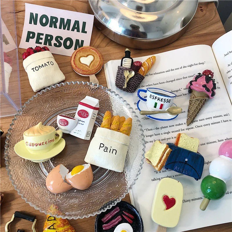 1-10pcs Food Fridge Magnets Food Magnets for Fridge, Fun Refrigerator Magnets Decorative, Cute Magne