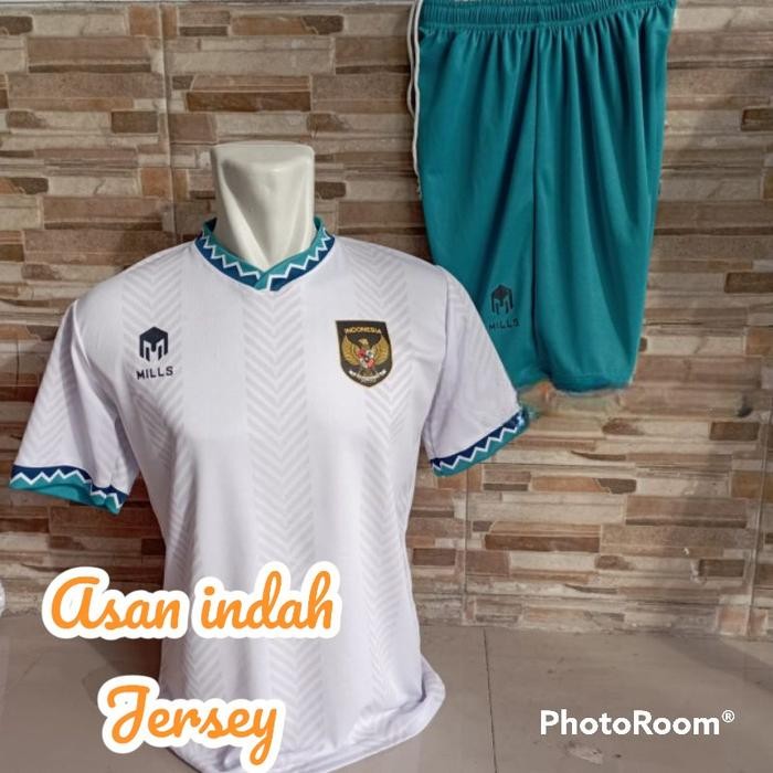 [PROMO] Jersey Mills Timnas Terbaru 2022 Setelan Jersey Bola Futsal Nyaman Baju - PUTIH GARIS MILLS,