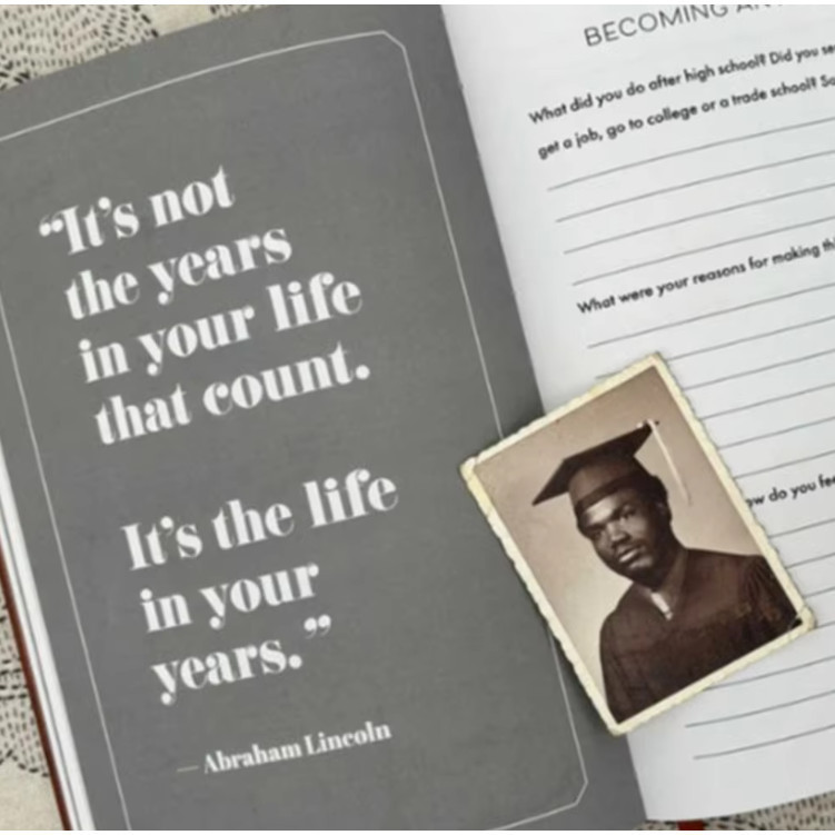 

TAMSTRE BOKME Buku Jurnal Leather Journal Personalized Father Guided Notebook - BK3