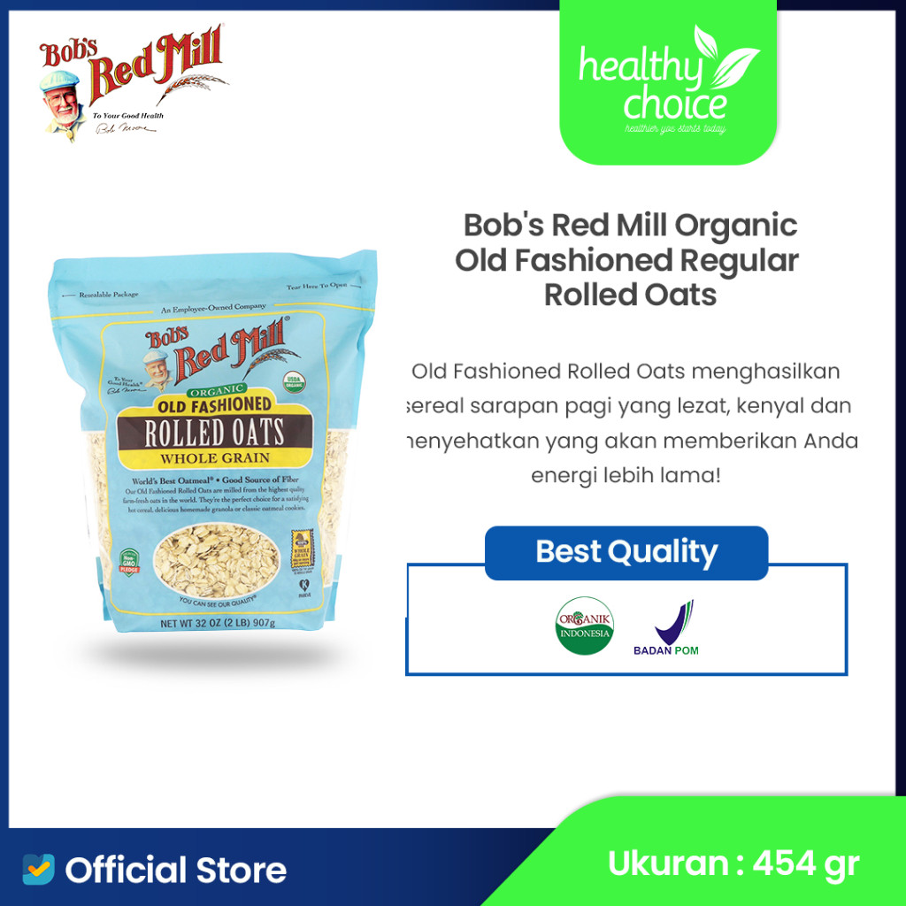 

Bob's Red Mill Organic Old Fashioned Regular Rolled Oats 907 gr