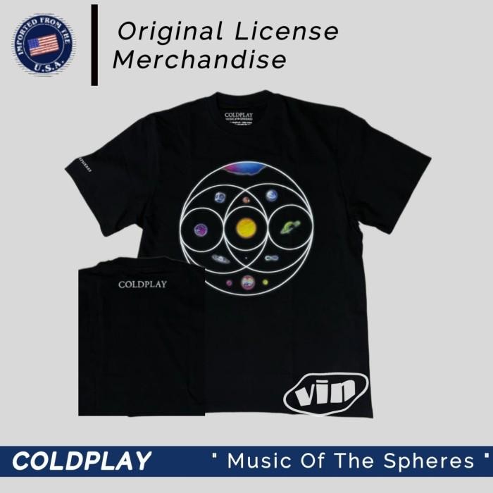 (COD) Coldplay - Kaos t shirt Band Music Original import - S