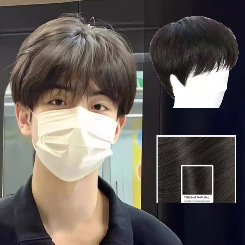 Wig Pendek Pria Wig Rambut Pria Pendek Wig Laki Laki Korea Style Rambut Palsu Pria