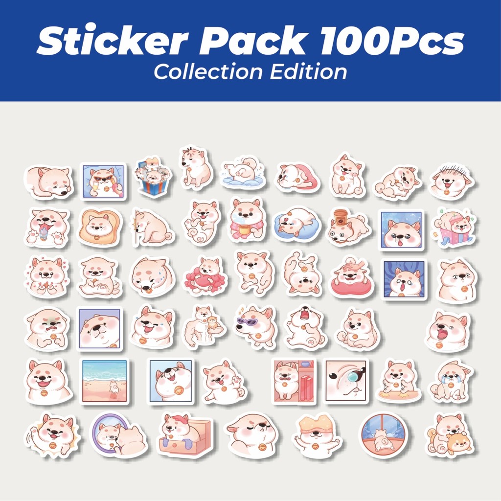 

Hot Stiker Funny Character Cute Little Shiba Inu Lucu Anti Air Stikers Berperekat Waterproof Sticker Decal Buat Motor Helm Buku Journal Koper Casing HP Laptop Botol Minum