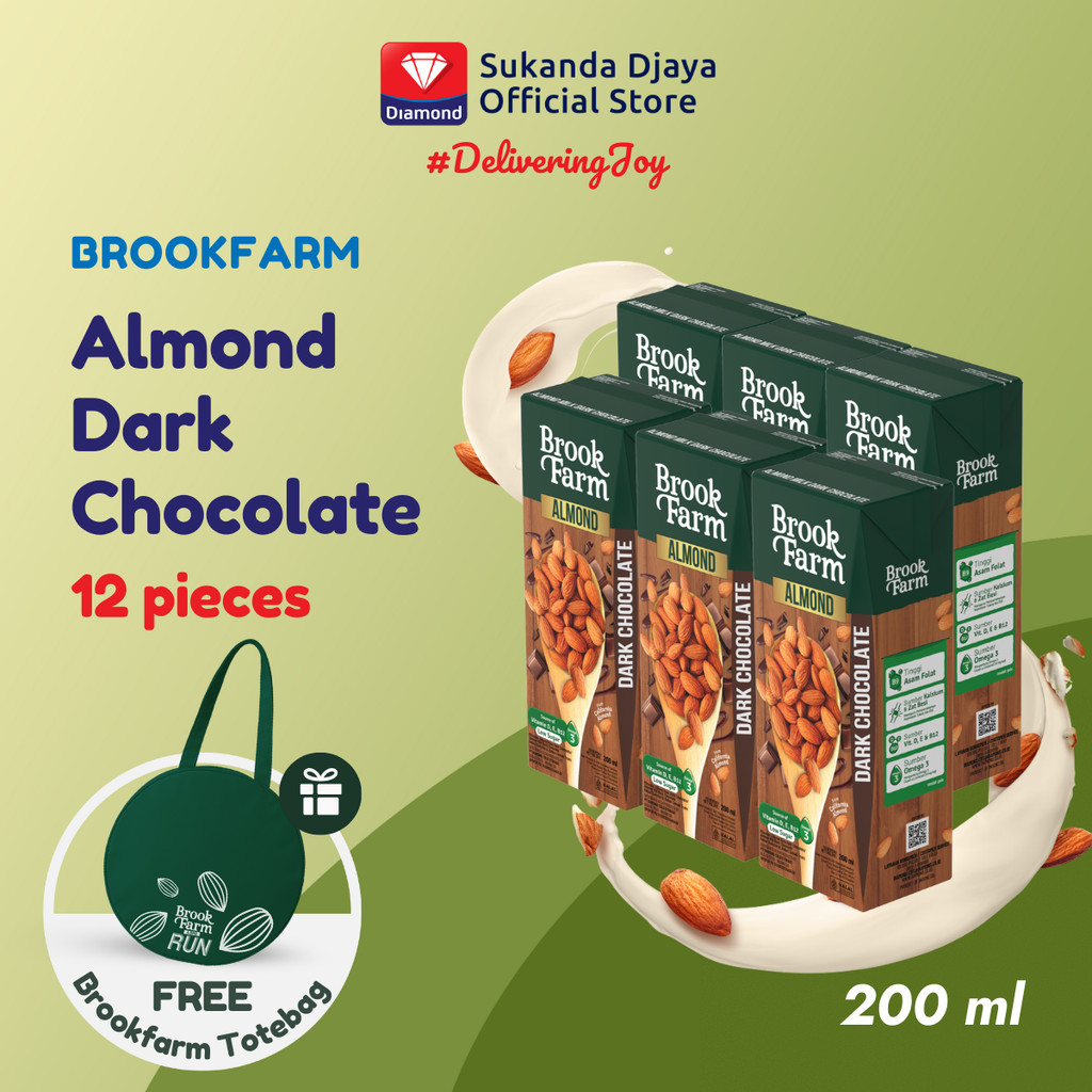 

Brookfarm Susu Almond Dark Chocolate [12 pcs] + Free Totebag