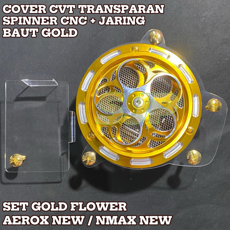 cover cvt transparan set spinner full cnc aerox new nmax new