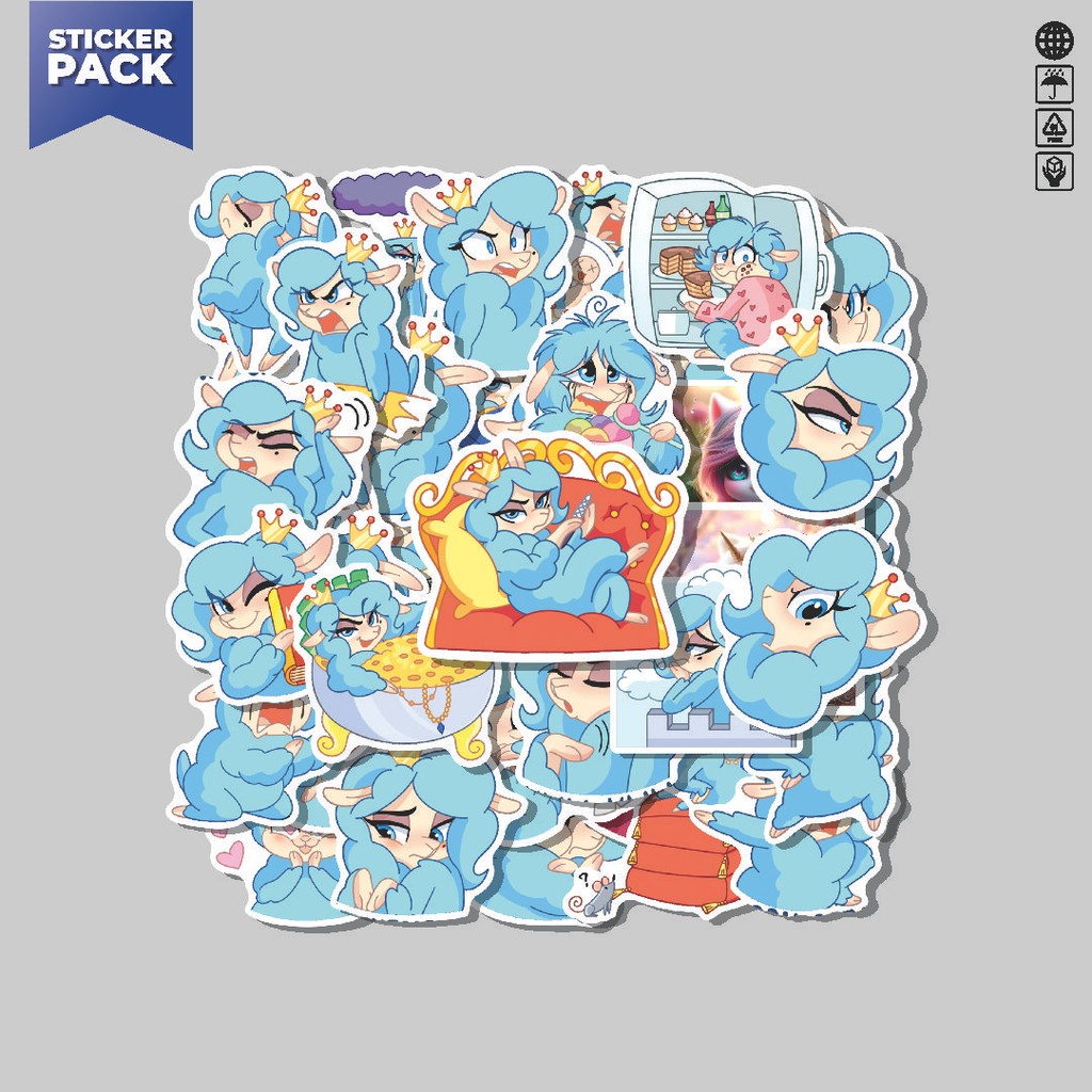 

[100PCS]Stiker Pack Stiker Princes Elanor Aesthetic Vinyl Anti Air Dekorasi Sticker Laptop Buku Journal Koper Helm Casing HP Gitar Helm Skateboard