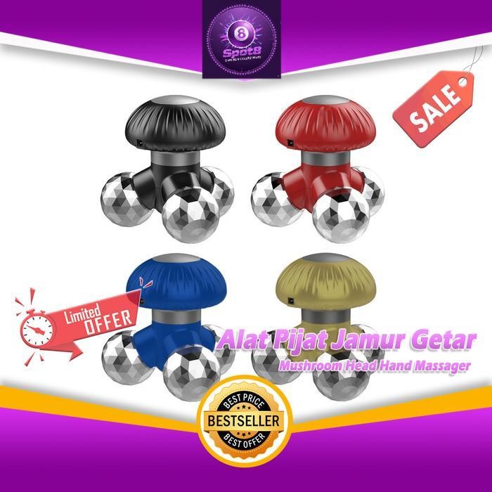 Spot8Murah Alat Pijat Jamur Getar - Mushroom Head Hand Massager Pijat Kaki Leher Box Tubuh Punggung 