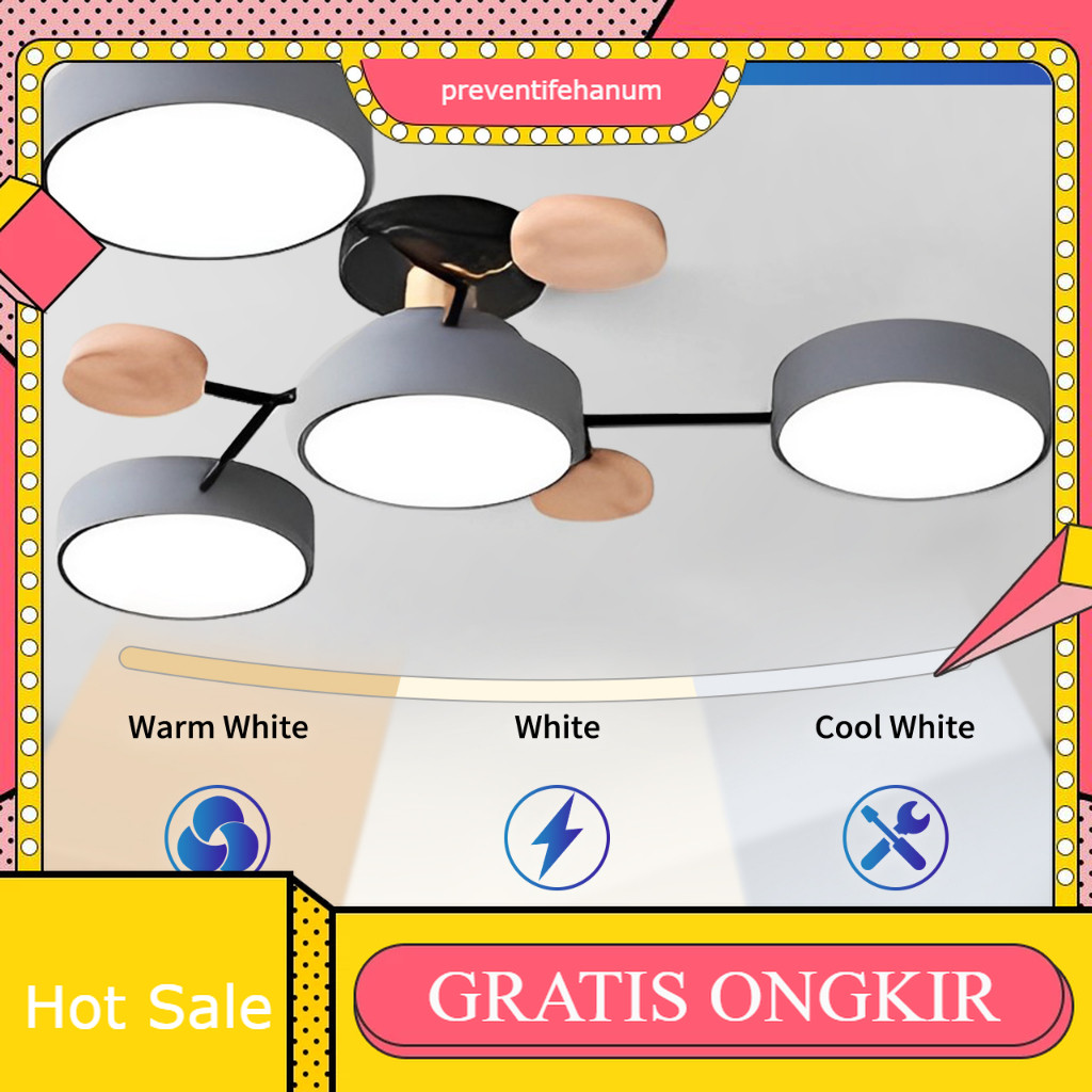 3 Warna Lampu Gantung LED/Lampu Gantung LED/Lampu Gantung Minimalis Modern/Model Lampu Plafon/Lampu 