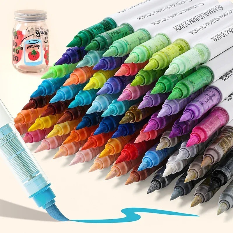 

[DOTDING] Lurus Lurus Lukisan Lukisan Akrilik Pena Pena Soft Head Kapasitas Besar Bola Khusus Grafiti Lukisan Sikat Sekolah Perlengkapan Kantor Sekolah