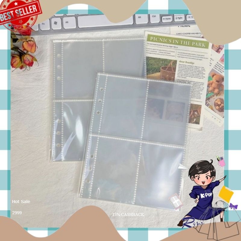 

NEW LAGI V!RAL ( 10 lembar ) A5 Binder Sleeve ONE SIDE Clear Tebal PC Photocard RIBBON