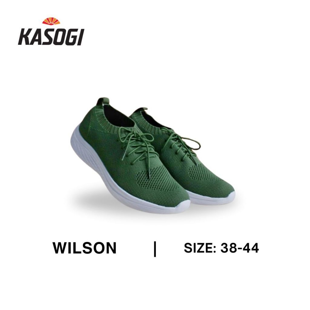 Sepatu Pria Wanita Dewasa Kasogi Slip on Rajut Casual kuliah sekolah Wilson