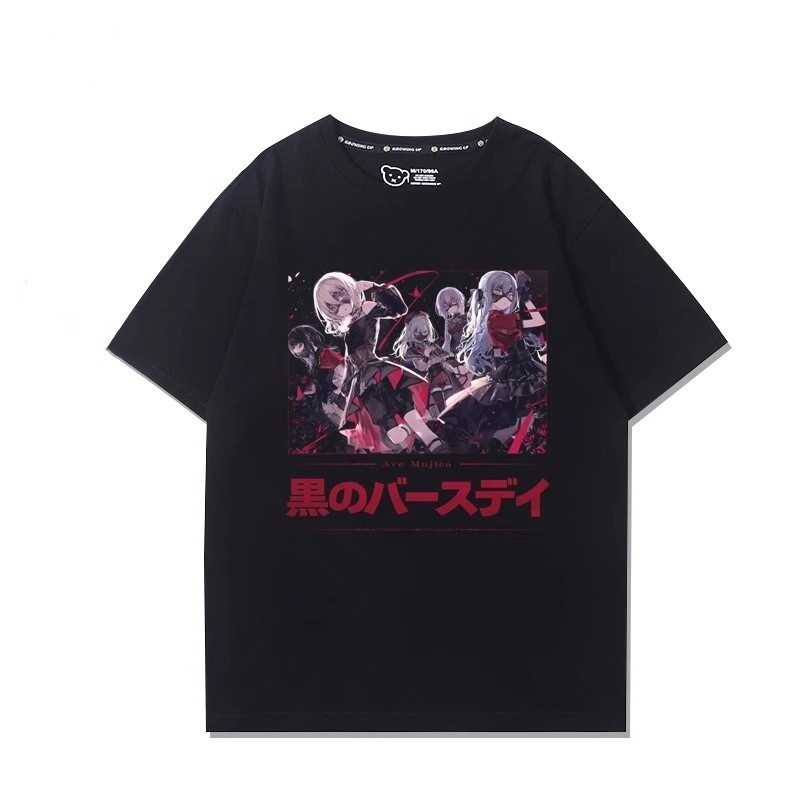 Kaos Baju BanG Dream Ave Mujica T-shirt Sakiko Togawa Wakaba Mutsumi