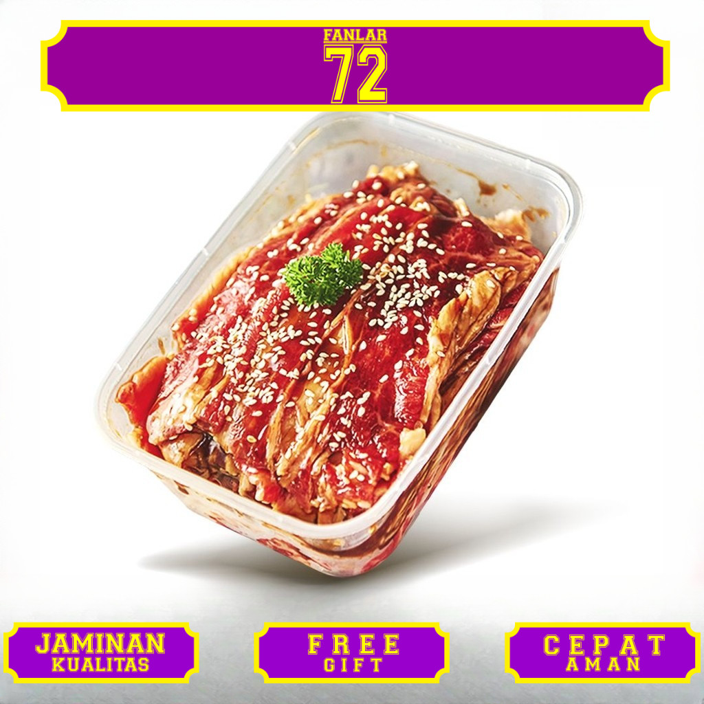 Daging Sapi Marinasi Teriyaki / Bulgogi / Blackpepper / BbQ US Beef Slice /  Daging Sapi Bumbu 500gr