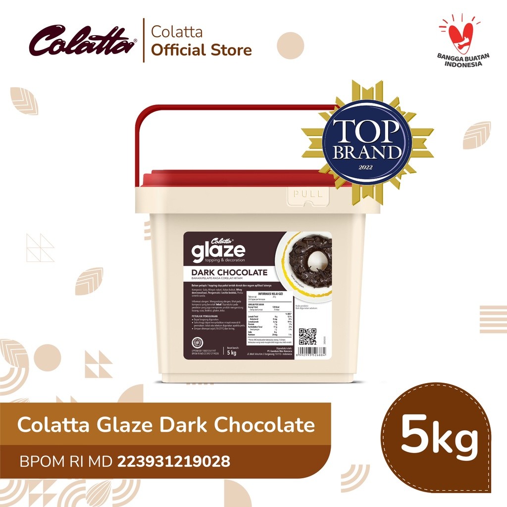 Colatta Glaze Dark - Bahan Pelapis Rasa Coklat 5Kg