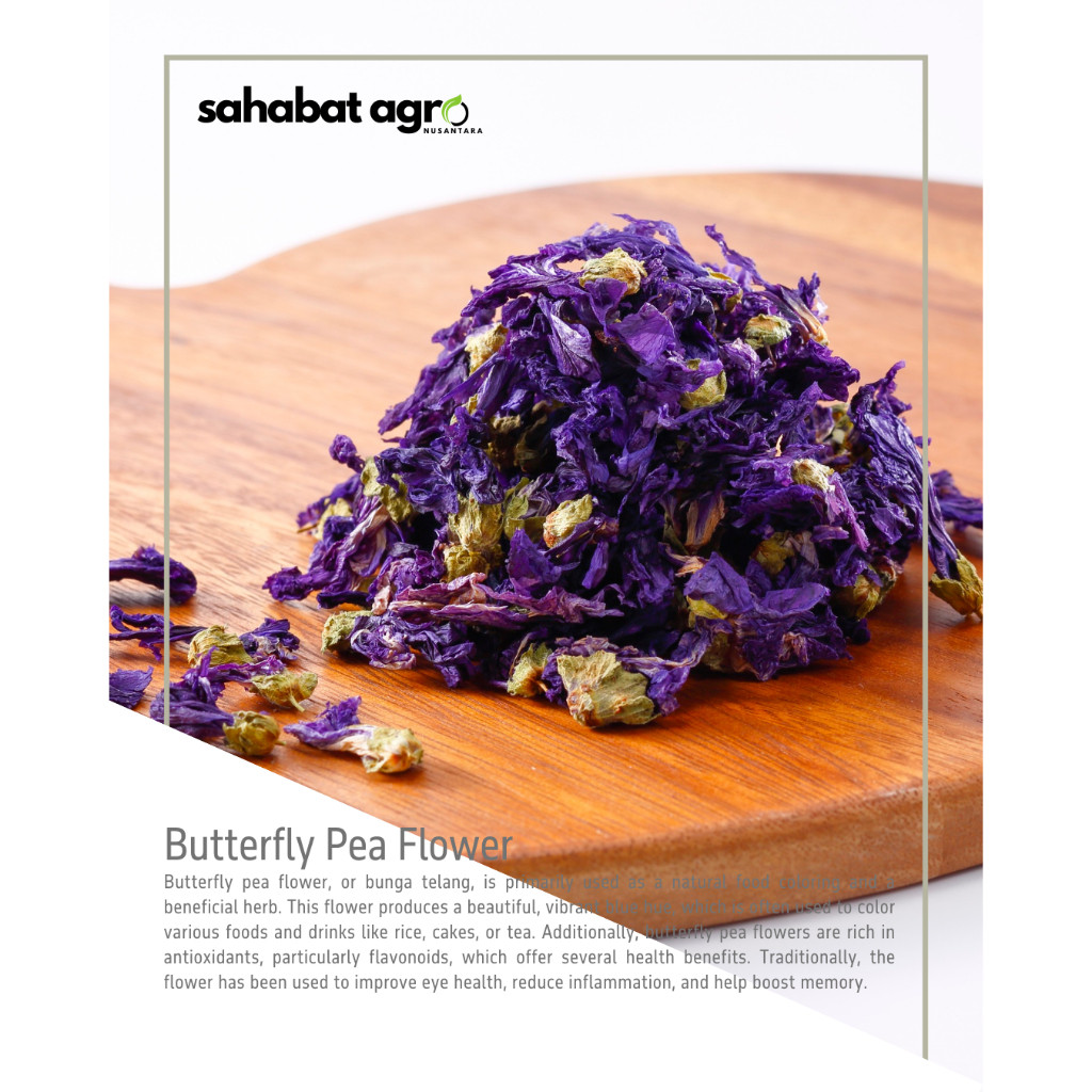 

[Sahabat Agro Nusantara] Bunga Telang Kering Kualitas Ekspor Kemasan Premium Kaca 100ml