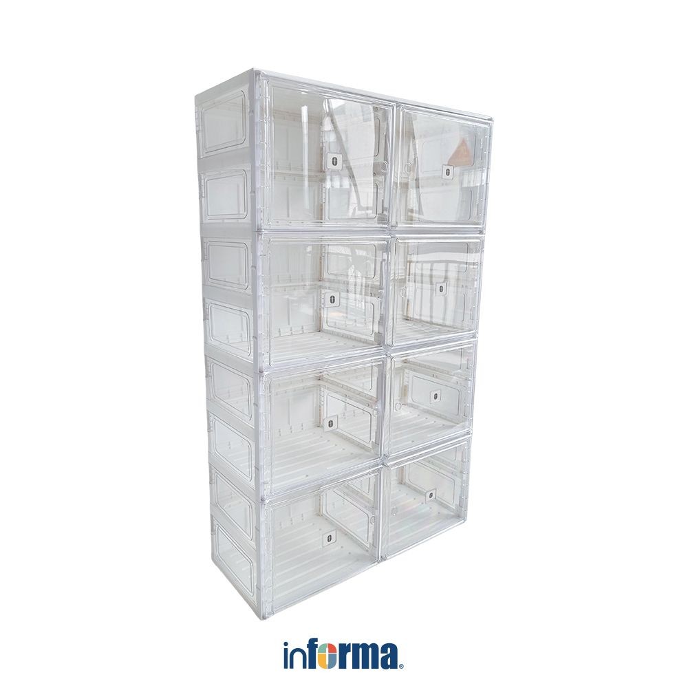 Informa Brooklyn Laci Penyimpanan 4 Tingkat Transparan Dresser Bufet Lemari Laci Drawer