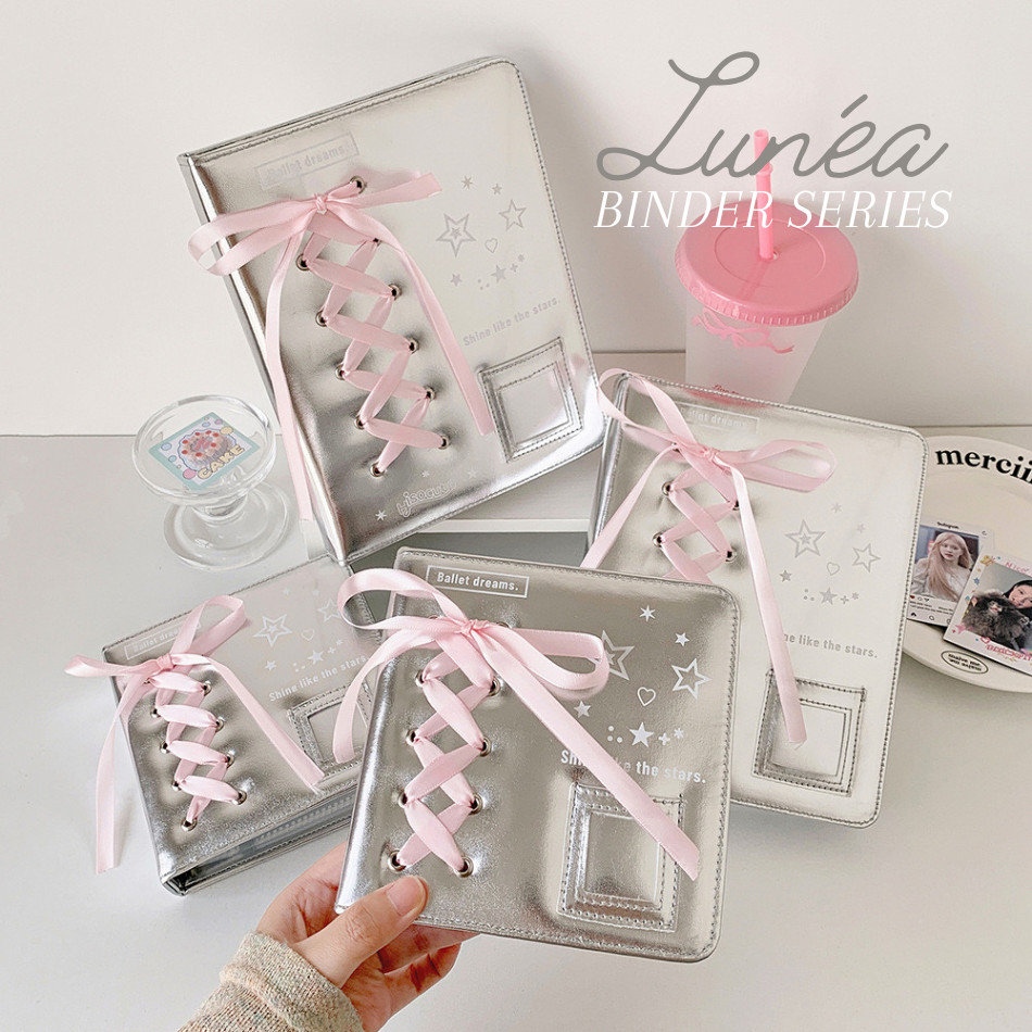 Bibimcat Lunea Binder A5 A7 Wide Album Photocard Series - Binder PC Foto Journal Hologram Pita Balle