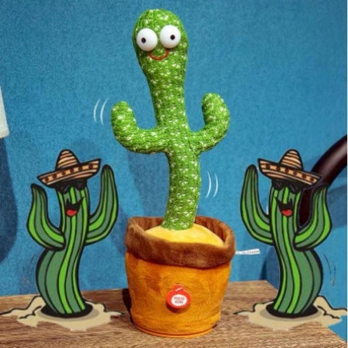 Mainan Kaktus Dancing Cactus TikTok Toys Talk Boneka Bergoyang Menari