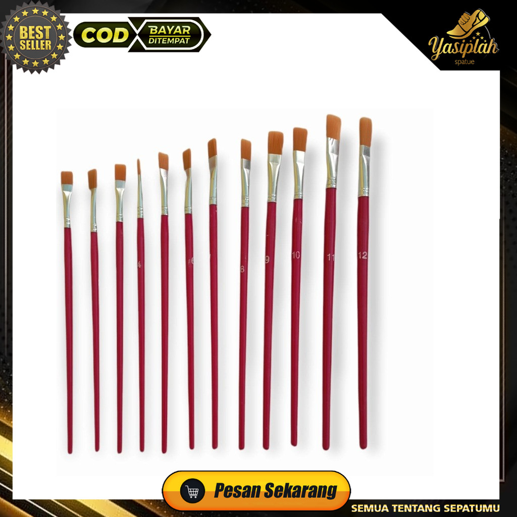 kuas lukis cat sepatu / brush kecil painting shoes