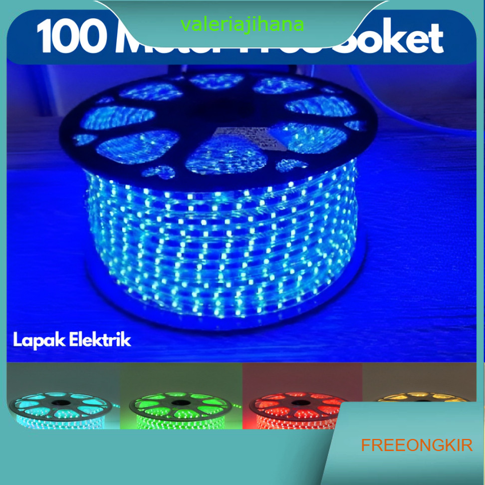 Lampu Led Selang 100 Meter 220V Waterproof Panjang 100m Strip Dekorasi Hias Plafon Rumah Aesthetic