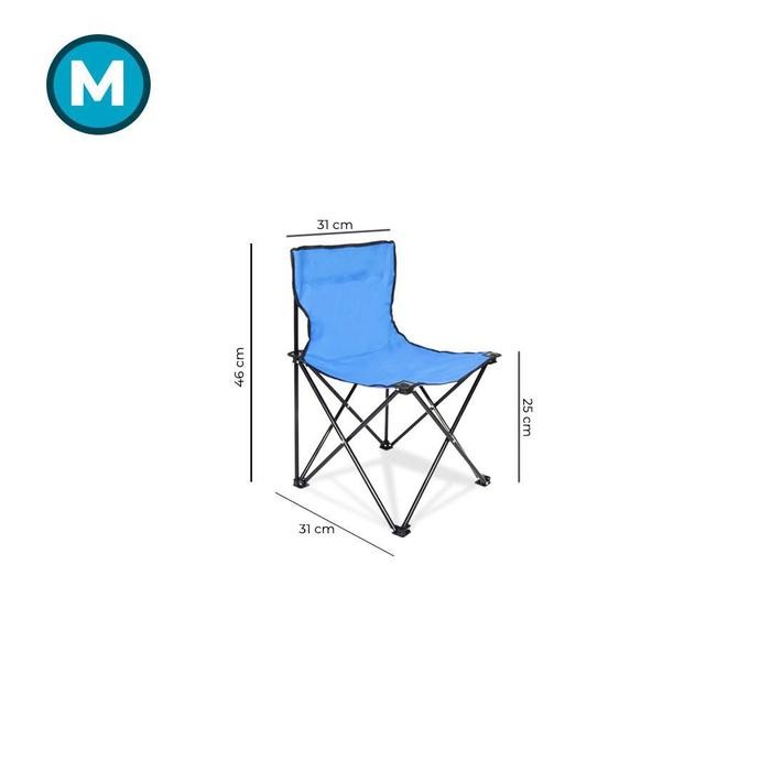 【COD】 AISTAR Kursi Lipat Pancing Outdoor Kursi Camping Portable - BIRU KECIL / M