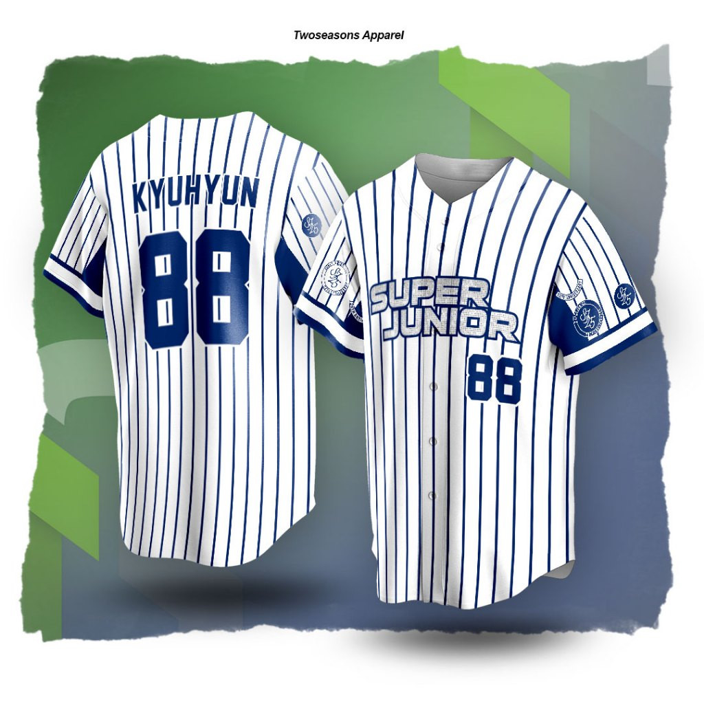 GERALSIR Kaos Baju Dewasa Jersey Baseball KYUHYUN Super Junior Super Show 10 Suju Kpop Vintage Editi