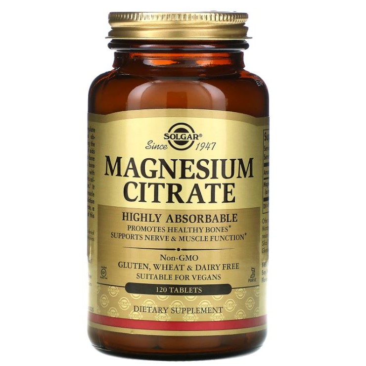 Solgar, Magnesium Citrate, 120 Tablets