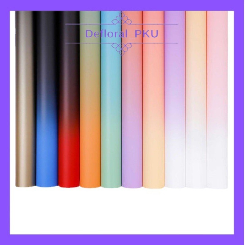 Kertas Buket Cellophane 2 warna gradient KB6183