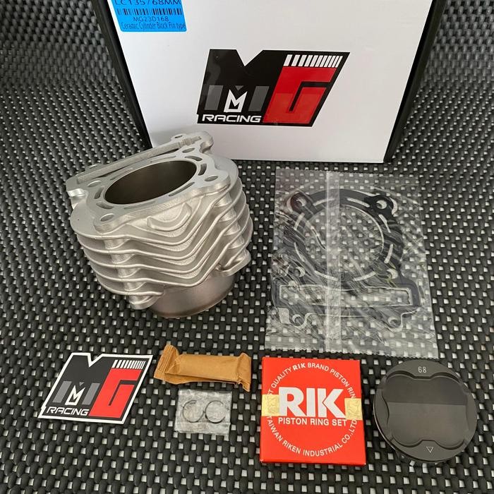 Ready blok mx king ceramic type fin blok 68 70 72 mx vixion piston fjn anodize ring rik mg racing  6