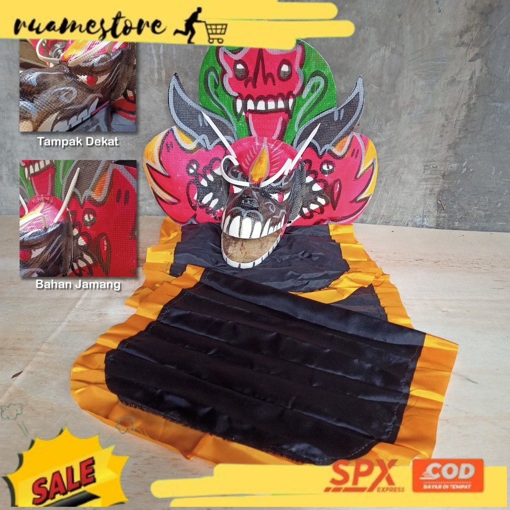 KEREN ABISSS DISKON SEKARANG Barongan Black Devil | Barongan Hitam | Barongan Mainan Anak | Mainan A