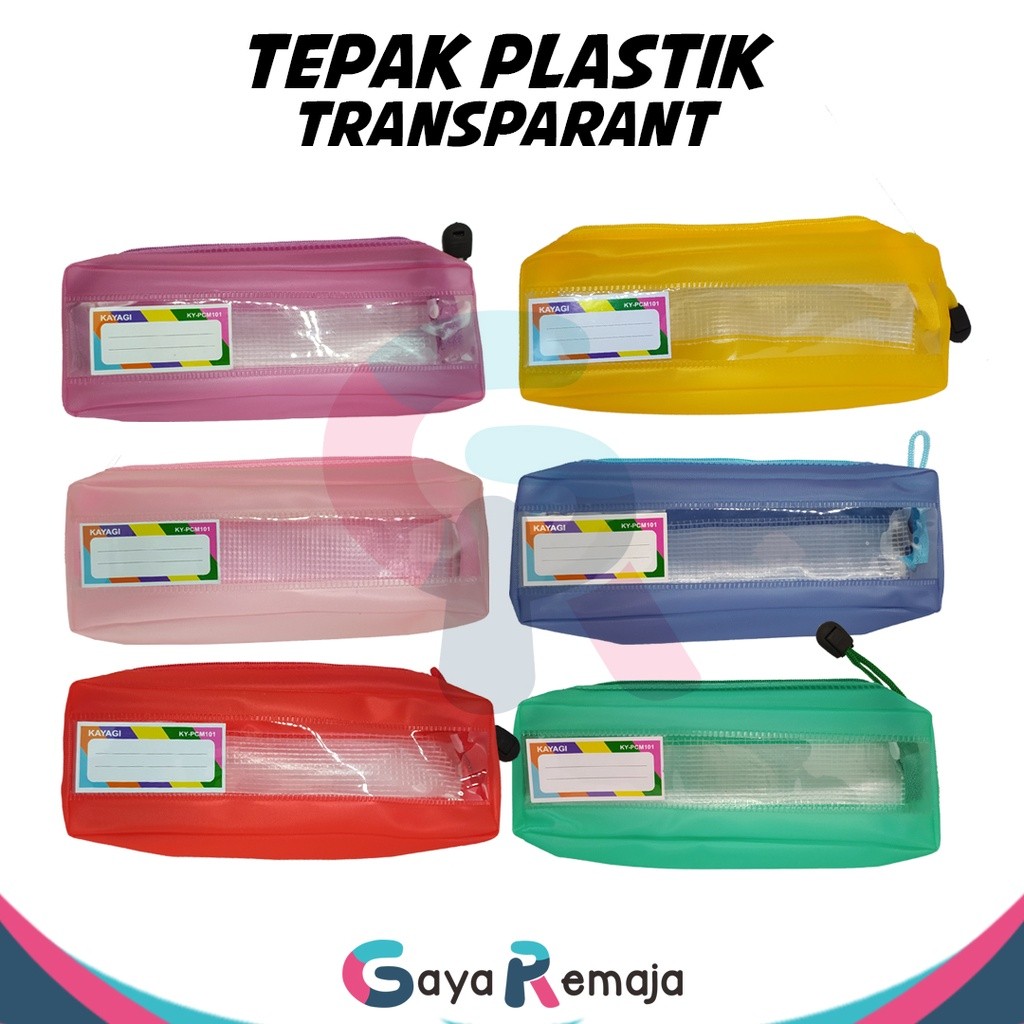 Tempat Pensil Kayagi | Tepak Pensil Transparant | Tempat Pensil | Tepak Pensil Kain | Pencil Case | 