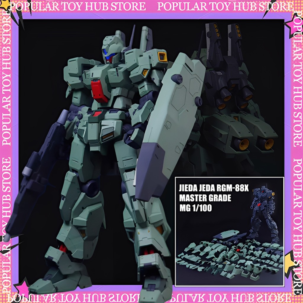 New Plamo Loving Alien Anime Action Figure 1/100 Mg Rgm-88x Jeda Assembly Model Kits Plastic Skeleto