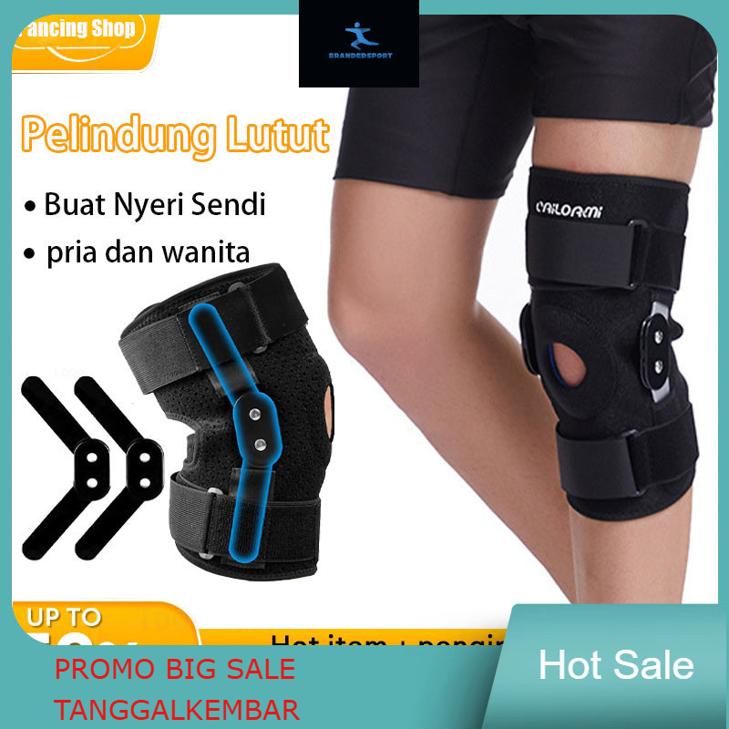 Pelindung Lutut Knee Pad Buat Nyeri Sendi Alat Bantu Lutut Alumunium Plate Strap Dapat dilepas Berna