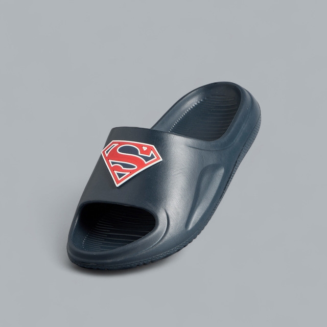Max Fashions Sandal Pria Superman Logo Applique Slides