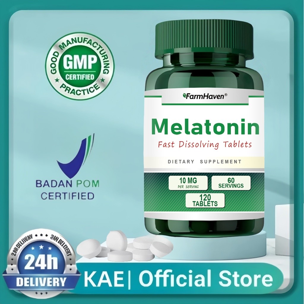 KAE Melatonin 10 mg 120 Veg Melatonin Tablets improve Chewable Sleep Aid Insomnia