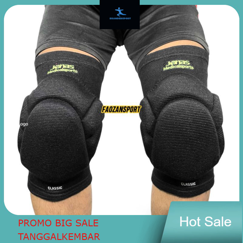 Jonas Kneepad Futsal Maxim V2 Knee Pad Deker Lutut Pelindung Kiper Futsal Original Hitam Putih Merah