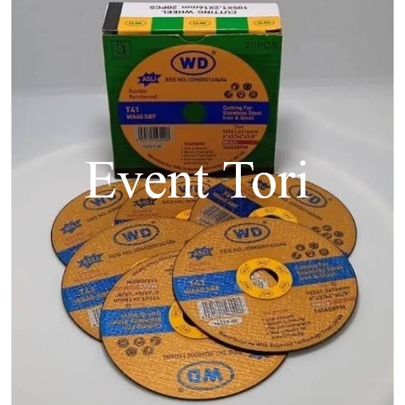 Mata Gerinda Potong WD 4 Inch | Batu Gerinda Potong WD 4 Inch | Batu Gerinda Potong Besi WD 4 Inch