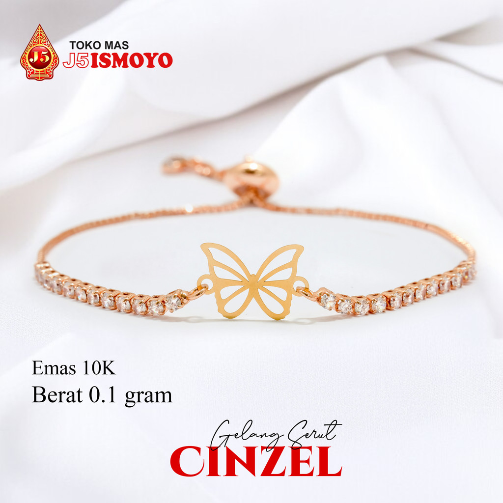 Gelang Tali Serut Kombinasi Emas Cinzel J5 Ismoyo