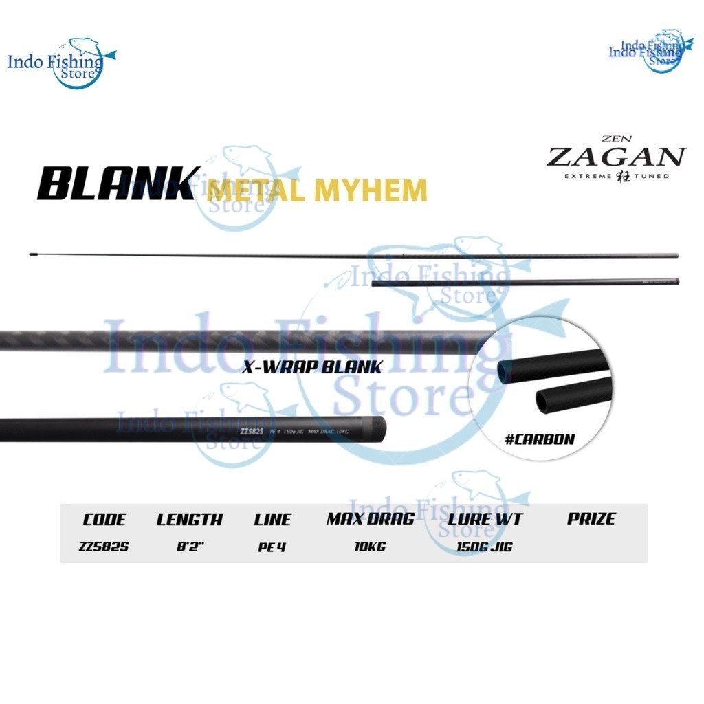 Starsfishing Blank Joran Zen Zagan original asli include packing pipa (hanya blank saja)