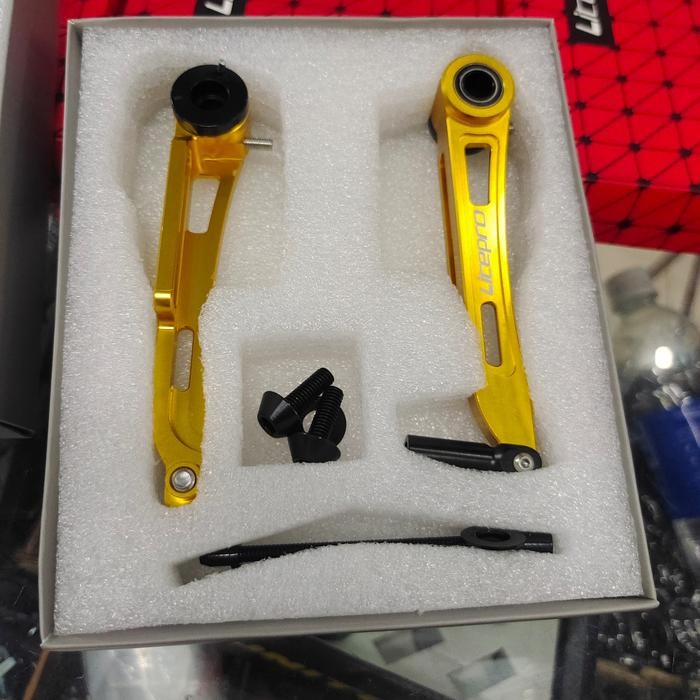 Rem V-Brake Long Litepro CNC Original Arm Alloy 7075 - Rem VBreak Long Litepro Alloy CNC - gold