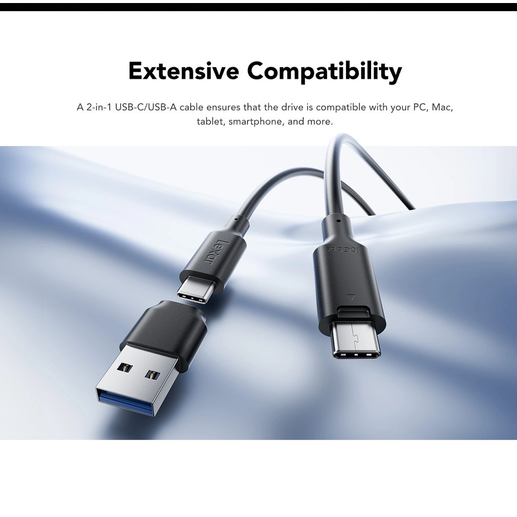 LEXAR SL300 1TB 2TB SSD Portable USB-A Type-C External