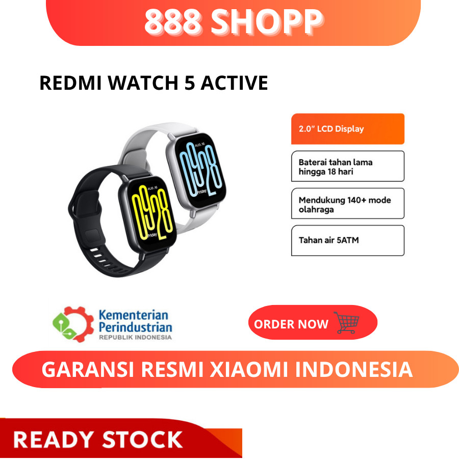 Xiaomi Watch 5 Active | Redmi Watch 5 Active garansi resmi | Xiaomi Watch 5 Active