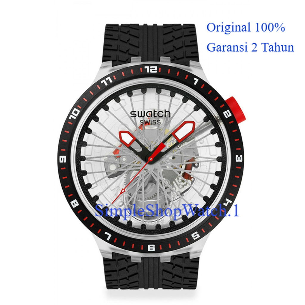 Original 100% SWATCH SB05K103 The Pilgrim Tread On It Jam Tangan Unisex Swiss Made Garansi 2 Tahun