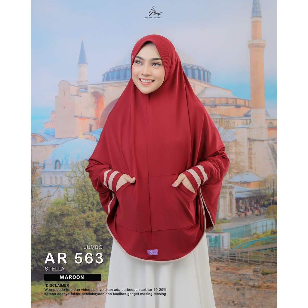 AR 563 JUMBO - Hijab Lengan Syar'i - Bahan Stella