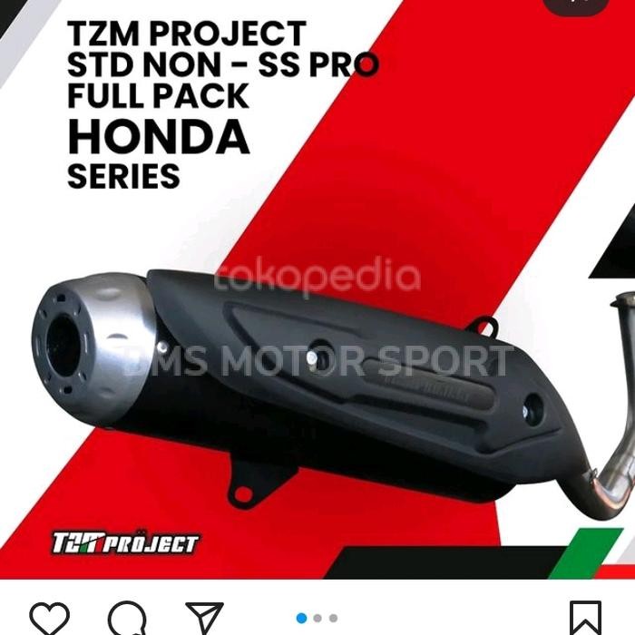 knalpot TZM PROJECT STD NON SS PRO FULL PACK. PCX 160. ORIGINAL..