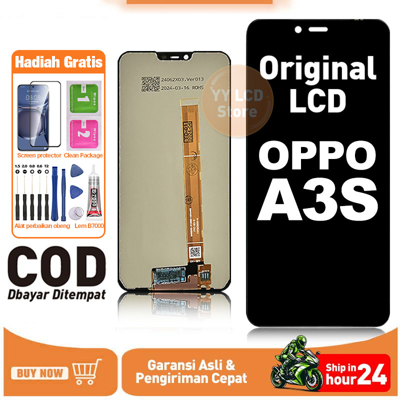 LCD OPPO A3S TOUCHSCREEN Fullset Asli Crown Murah Ori Compatible For Glass Touch Screen Digitizer Or