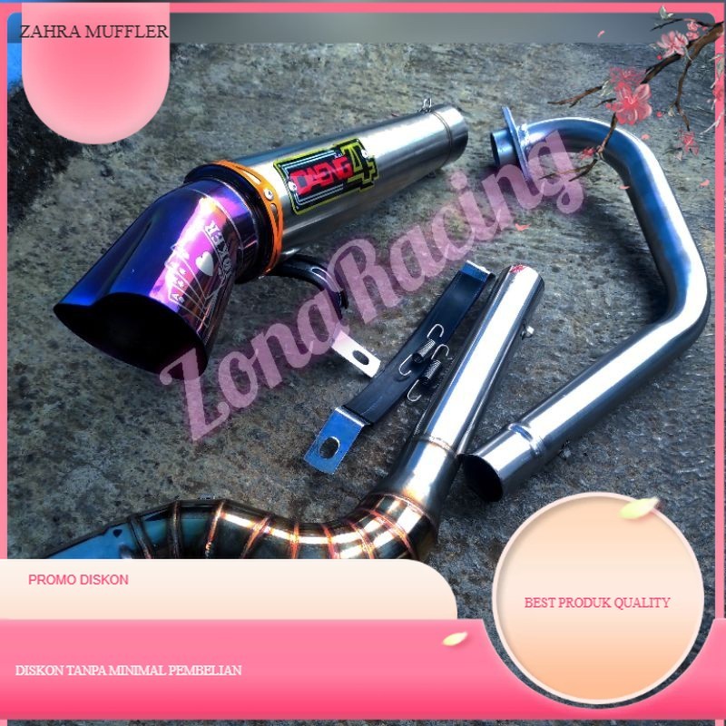 Knalpot vixion daeng4 corong LOVE untuk vixion/fu/mx135/mxking