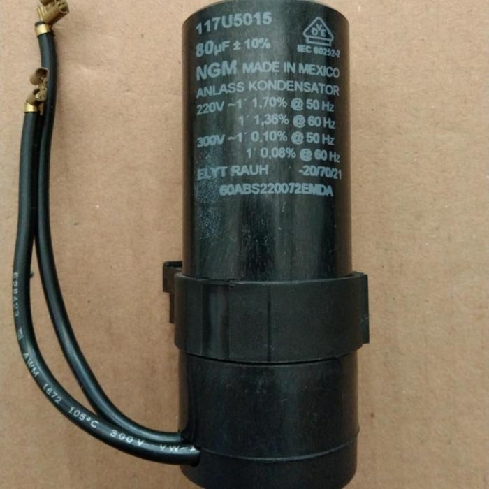 Kapasitor Capasitor Motor Kompresor Kulkas Freezer Starting 80 mF uf TKH27