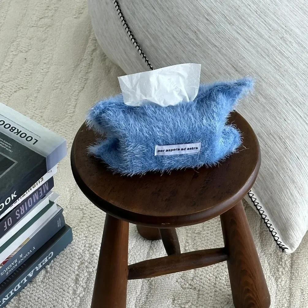 Plush Tissue Box Hanging Napkin Bag Cute Camlet Decoration Household Norc Paper Storage Holder Bedro