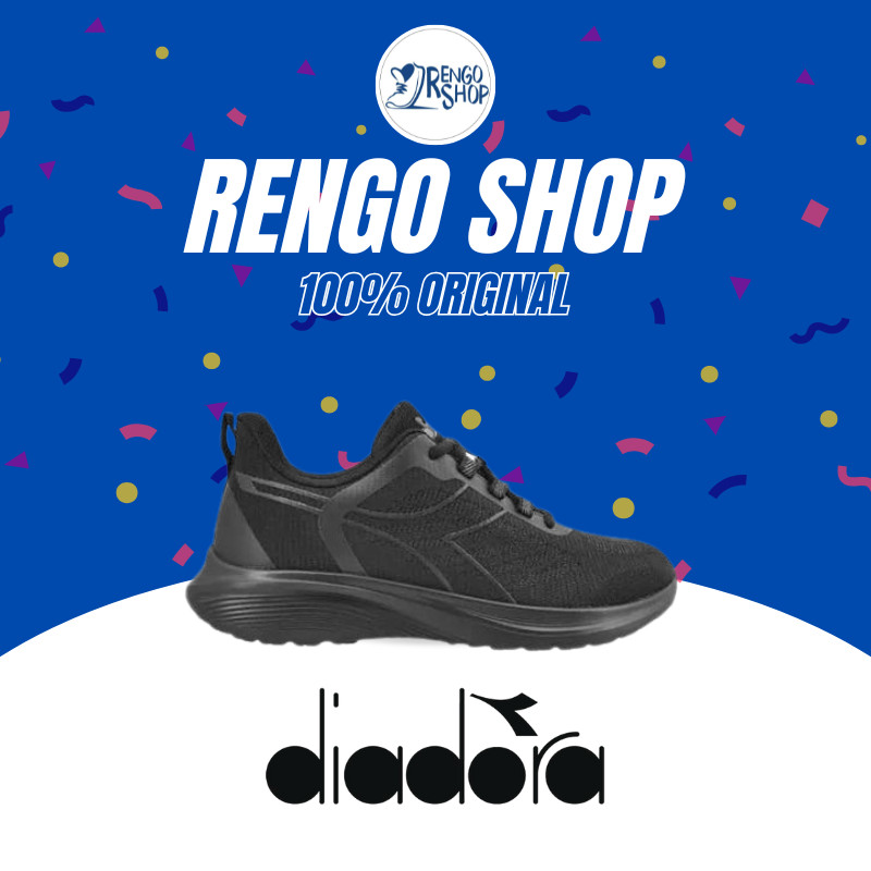 [Ori] Sepatu Sekolah Full Hitam Diadora Malino Full Black